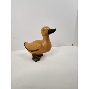 Vintage Crackle Glaze Rustic Smith & Hawken wooden duck Farmhouse Decor 7in